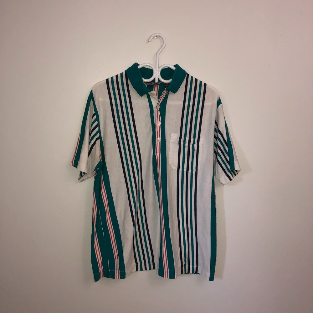 Vintage Bowling Style Striped Shirt